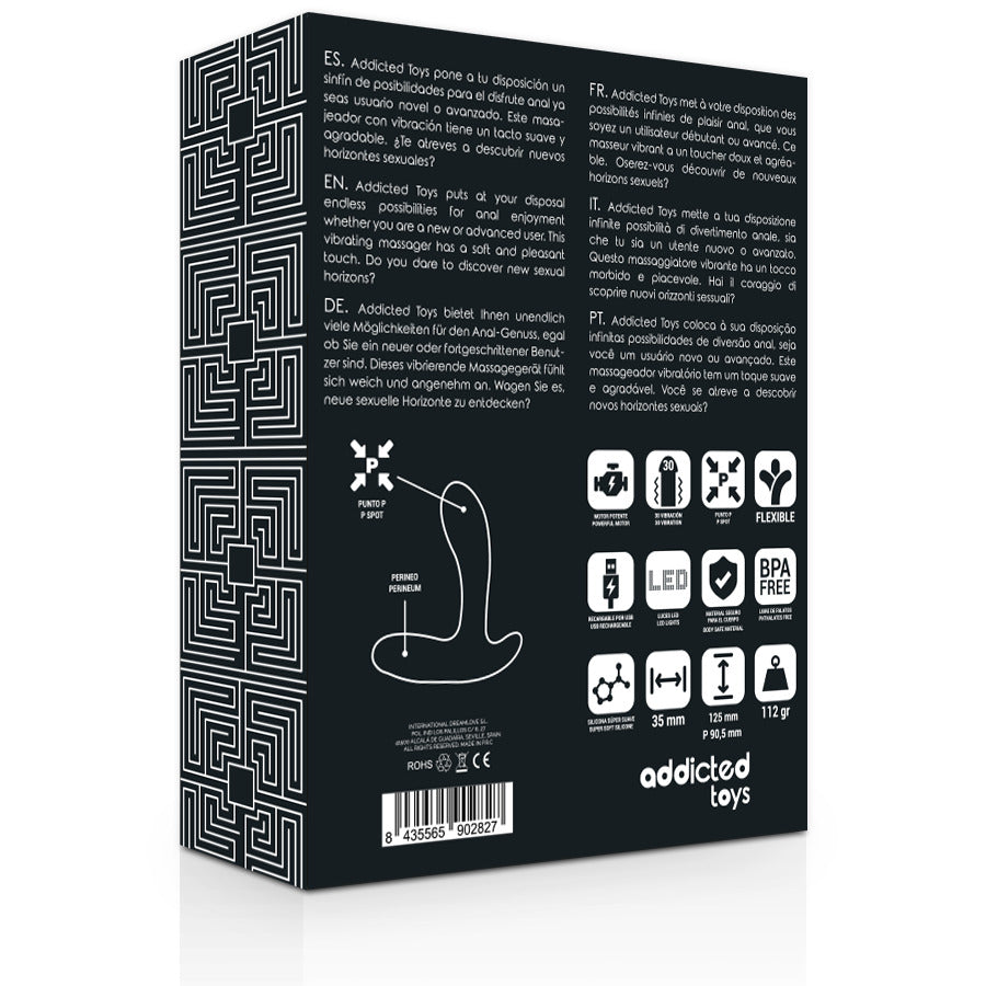 Massagiatore Vibratore Anale Nero