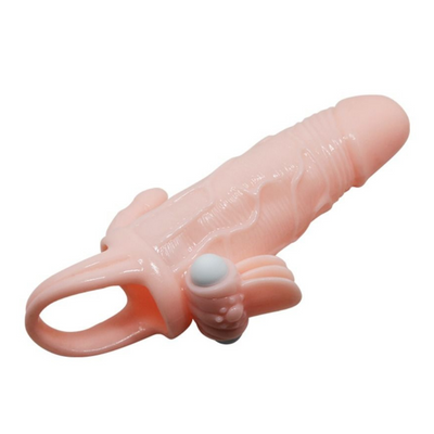 Guaina Per Il Pene Vibrante Con Stimolazione Anale e Vaginale 16,5 cm
