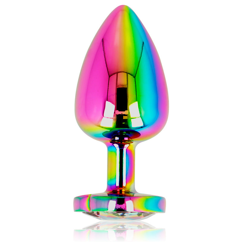 Plug Anale Iridescente Cuore Rainbow L