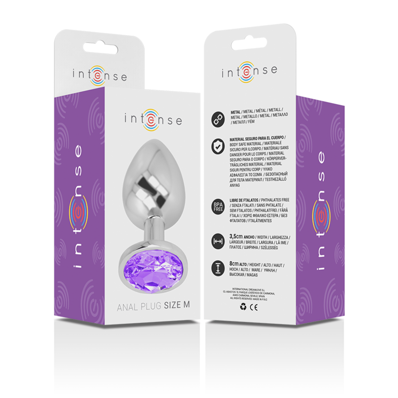 Plug Anale Con Diamante Viola