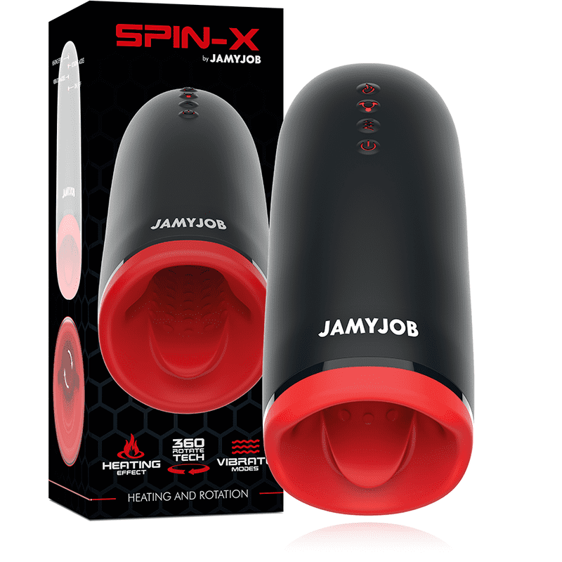 Spin-X Masturbatore Pene Riscaldante e Rotante